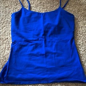 Royal blue shelf bra cami